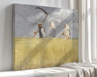 Anna Ancher 'Harvesters' Canvas Print: Vintage Danish Art Reproduction