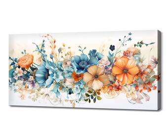Wildflowers Canvas Print | Watercolour Botanical Floral Wall Art