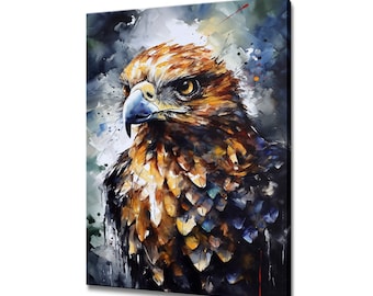 African crowned eagle canvas print picture wall hanging handmade art print home decor gifts fast free uk delivery