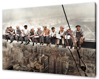 LARGE Lunch Atop a Skyscraper Poster Print, Iconic 1932 Photo of