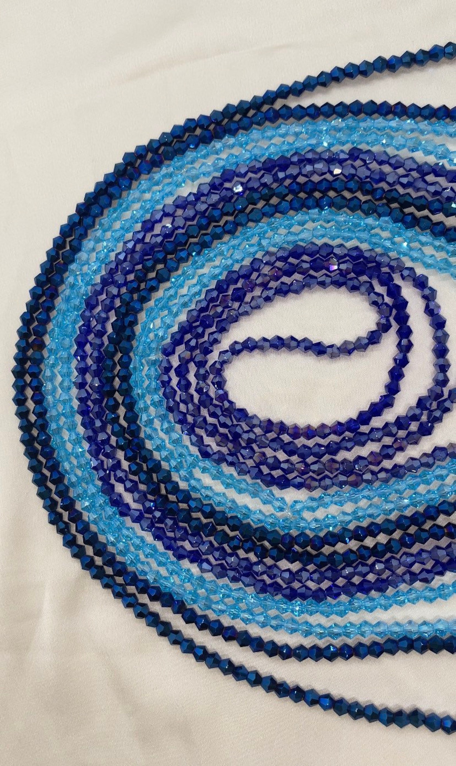 Dark Blue Crystal Waist Beads 2 piece set African waist Etsy