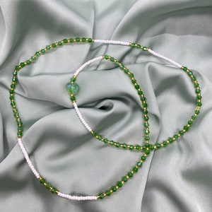 Green Crystal Waist Beads African Waist Beads Elastic Waist Beads Etsy