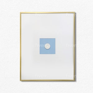 16 x 20 dunne gouden ingelijste handgemaakte diepdruk met reliëf