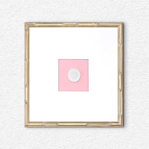 12x12 Bamboo Gold Framed Handmade Embossed Intaglio