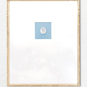 20x24 Bamboo Framed Handmade Embossed Intaglio