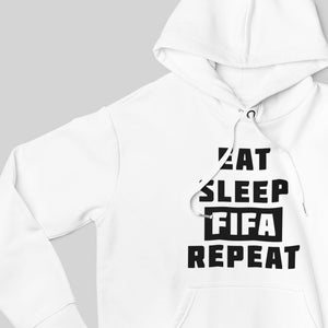 EAT SLEEP FIFA Unisex Hoodie, Black Hoodie, Black Gamer Hoodie, Gamer Hoodie, Lounge Hoodie, Fifa Hoodie