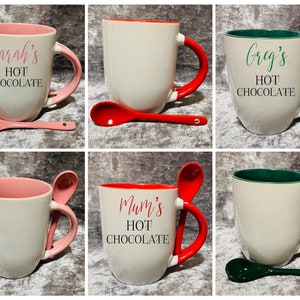 Personalised Hot Chocolate Mug with Spoon