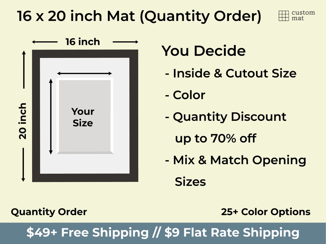 16x20 Inch 41x61 Cm Matboard Volume Order Quantity Discount up to 70