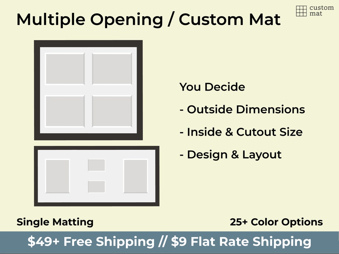 Multiple Opening Custom Matboard Where You Specify Both the Etsy Canada