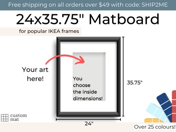 24x35.75 Custom Photo Mat Boards for IKEA Frames With Custom