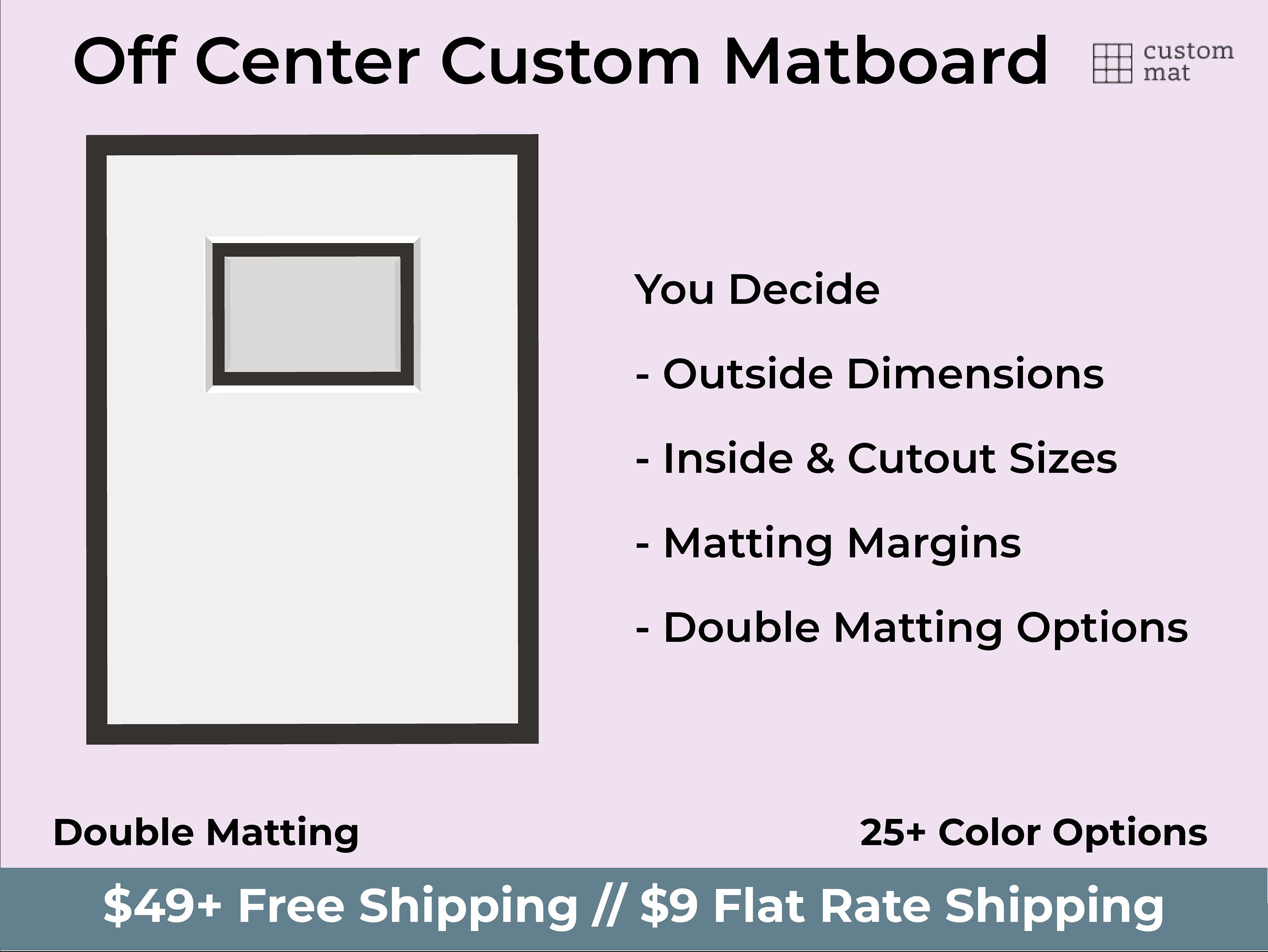  Mat Board Center, Pack of 5, 18x24 for 16x20 White Photo  Picture Mat Set - Mat, Backing, Clear Bag - Acid Free, 4-ply Thickness -  for Pictures, Photos, Framing