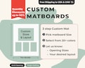 Multiple Openings | Customizable Premium Matboard: Specify Exterior and Interior Dimensions (Single Matting) product logo