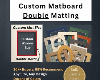 Custom Double Matboard (Double Mat) – Picture & Art Framing, 30+ Colors