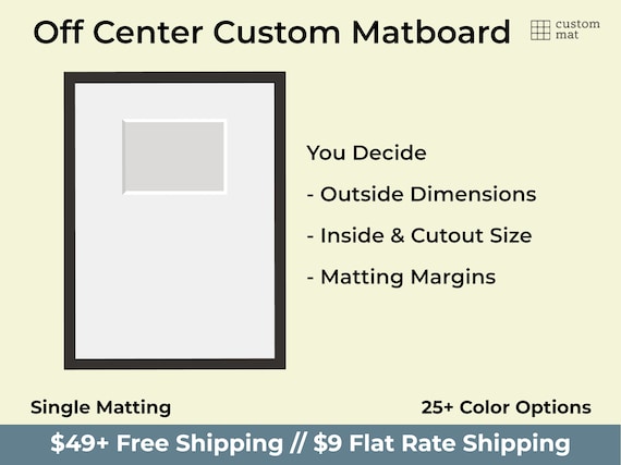 18x24 Custom Photo Mat Boards for 18x24 Frames With Choice of Interior  Dimensions 