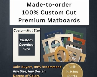 Custom Matboard: Personalized Picture Frame Matting, 30+ Colors