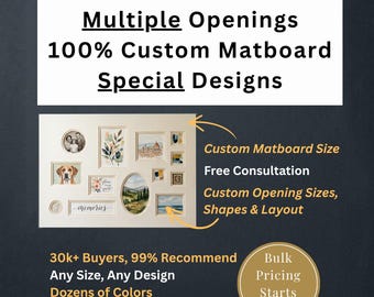 Custom Matboard | Multiple Openings  (Double Matting)
