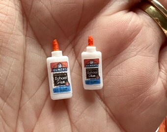 Miniature Elmers Glue Bottle *Large* Dolls House replica LeoLolabyKelly