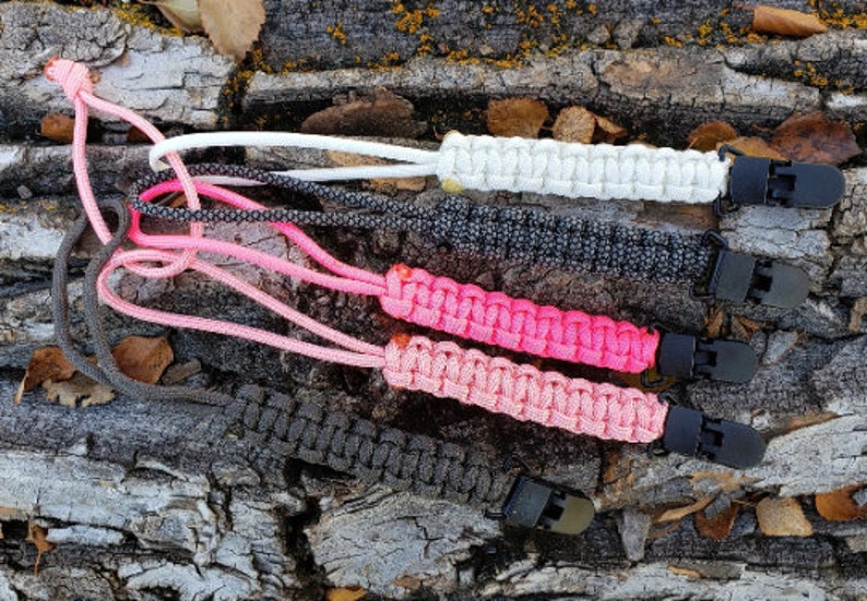 Paracord Soother Clips - Paracord Baby Pacifier Clips - Baby Gif