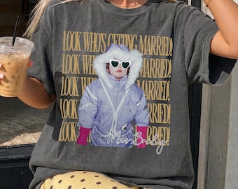 Custom Bride Photo Shirt, Personalized Bride Bachelorette Party Tee, Look Who's Getting Married Bootleg y2k