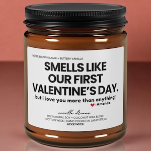 Valentines Day Gift, Our First Valentine&#39;s Day Candle, Gift for Couple&#39;s, Vday Gifts For Him, Gift for Her, Valentines Gift for Boyfriend