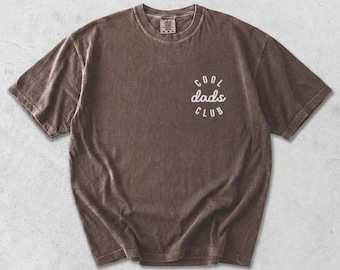 Camiseta bordada para o Dia dos Pais, Camiseta Comfort Colors do Cool Dads Club para Homens, Presente para o Primeiro Dia dos Pais