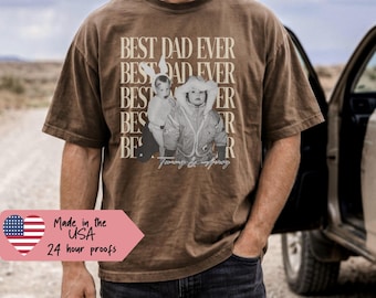 Custom Dad Photo Shirt, Bootleg Y2K Style, Personalized Father's Day Gift