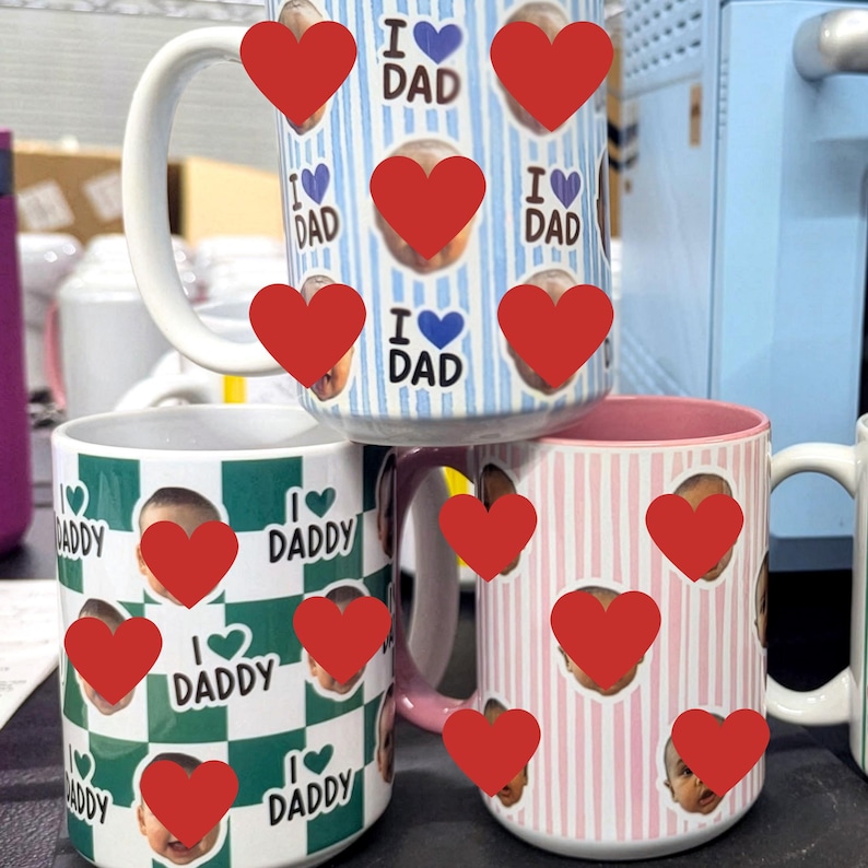 Fathers Day Mug, Custom Baby Photo Retro Mug, Personalized Father's Day Gift, First Time Dad, Dad's Birthday Present Bild 2