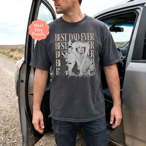 Custom Dad Vintage Photo Shirt: Personalized Fathers Day Shirt With Kids Photo, Funny Dad Shirt, Best Dad Ever Shirt, New Dad Gift