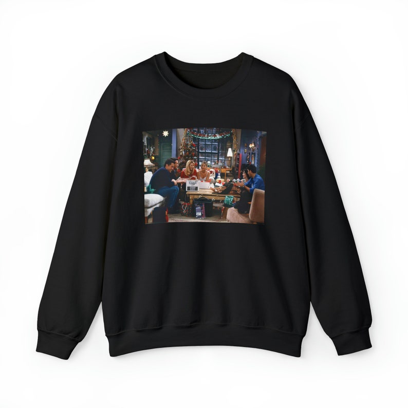 Friend Sweatshirt, Christmas Sweater, Cute Christmas Ugly Christmas Sweater, Christmas Sweatshirt, Holiday Sweater, Cute Winter Sweater Black