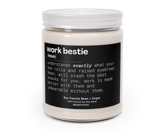 Work Bestie Candle Gift For Co worker work friend Gift Work Bestie Definition Candle Gift for co-worker Colleague gifs Funny Co-worker gift