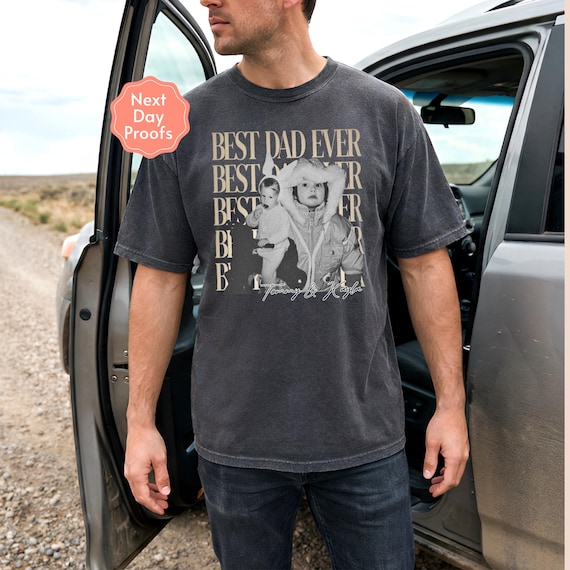 Custom Dad Photo Shirt, Vintage Bootleg Y2K Style, Personalized Father's Day Gift