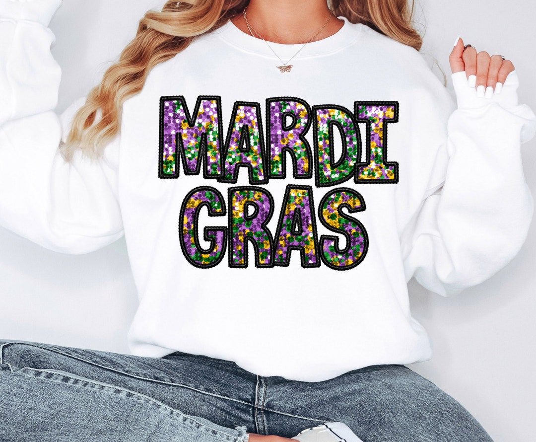 mardi gras sweater etsy