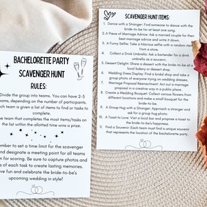Bachelorette Party Game Printable Scavenger Hunt - Etsy