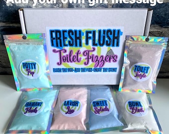 Personalised Toilet Fizzers Gift Box: Funny Scented Post-Poo Fizzers