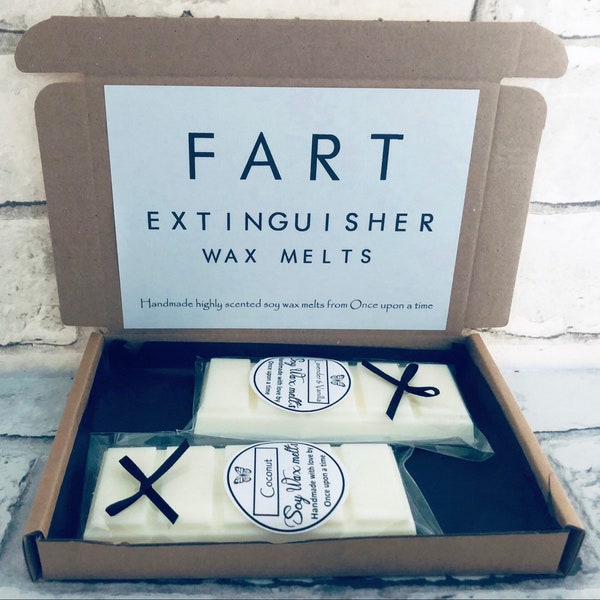Fart extinguisher wax melt gift box, funny joke Christmas, birthday, presents for her, him, joke gift for husband, wife, girlfriend, partner