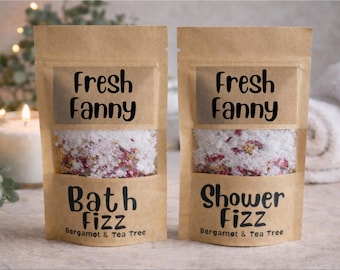 Bath fizz | shower fizz | essential oils | for her | small gift | birthday | Christmas | friend | wife | funny gift | rude | joke gift