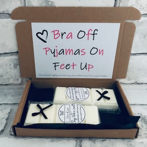Funny joke gift. Birthday. Anniversary. Relax. New mum. wax melt Letterbox gift box, Handmade, hand poured Soy Wax melts gift box.