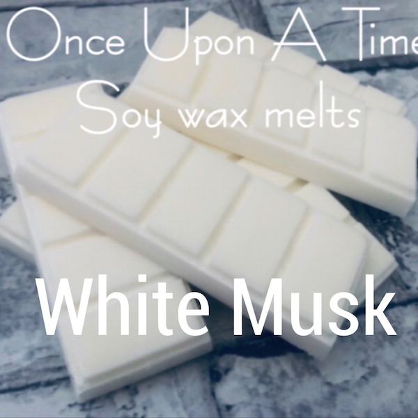 Highly scented, Handmade, hand poured Soy Wax melts. 50g block snap bar- fragrance- WHITE MUSK