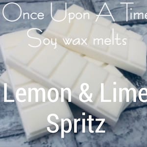 Highly scented, Handmade, hand poured Soy Wax melts. 50g block snap bar- fragrance- LEMON & LIME SPRITZ