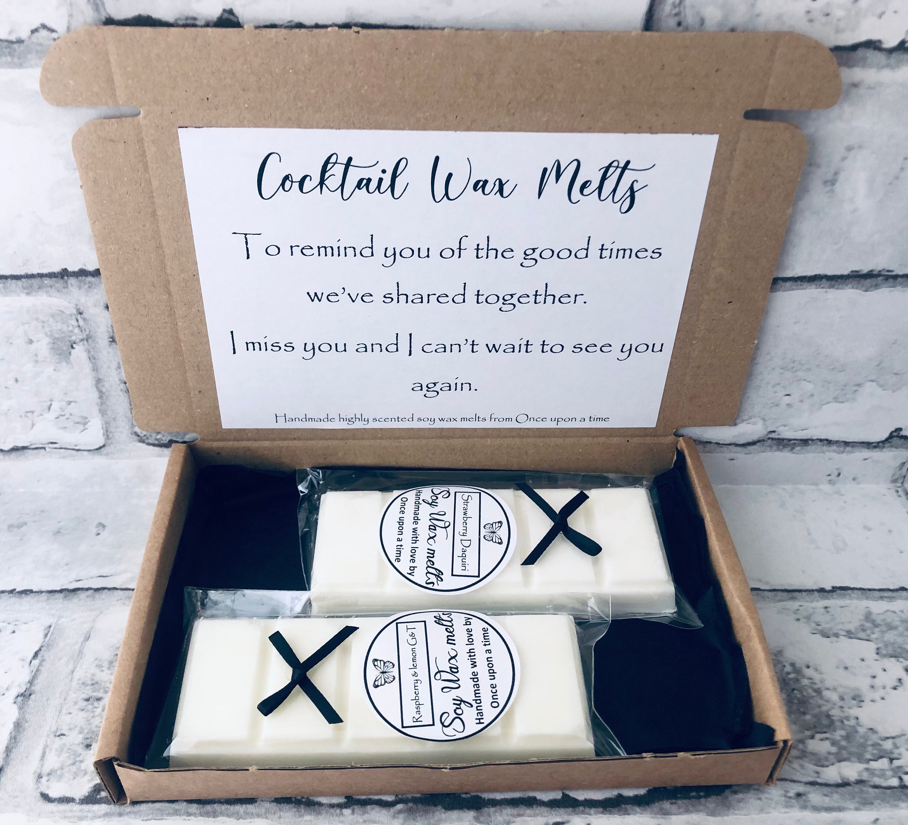 Cocktail Soy wax melt Letterbox gift box, Handmade, hand poured Soy Wax melts gift box with 2 x
