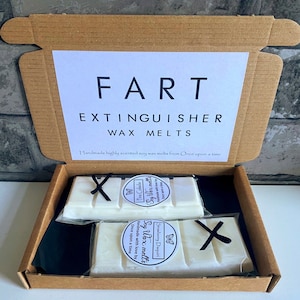 Fart extinguisher wax melt gift box, funny joke Christmas, birthday, presents for her, him, joke gift for husband, wife, girlfriend, partner