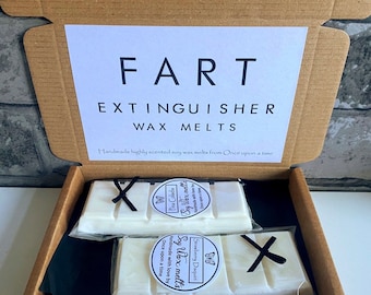 Fart extinguisher wax melt gift box, funny joke Christmas, birthday, presents for her, him, joke gift for husband, wife, girlfriend, partner