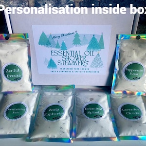 Essential oil Christmas shower bombs gift set. Handmade shower fizz. Christmas gift. Secret Santa. Best friend. Christmas gift for her him.
