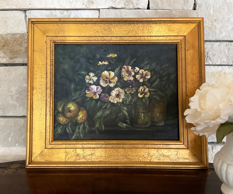 Pansy Still Life Painting DIGITAL DOWNLOAD image 1