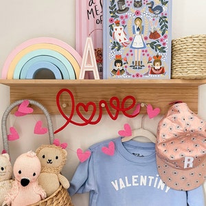 Love Wire Sign, Love Sign with Heart, Love Wall Art, Wire Word Wall Decor, Knitted Wire Words, Wire Wall Art, Valentine&#39;s Day Decor Kids