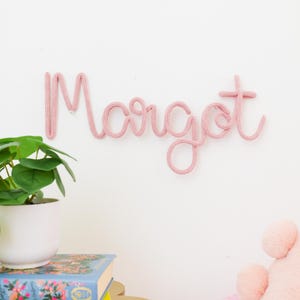 Knitted Wire Name Sign, Custom Nursery Decor