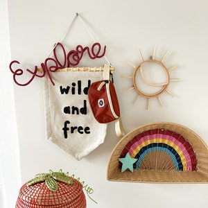 Personalized Nursery Decor, Playroom Wall Art, Kids Knitted Wire Name, Children's Bedroom Decor, Custom Wire Art Name Sign, Baby Shower Gift