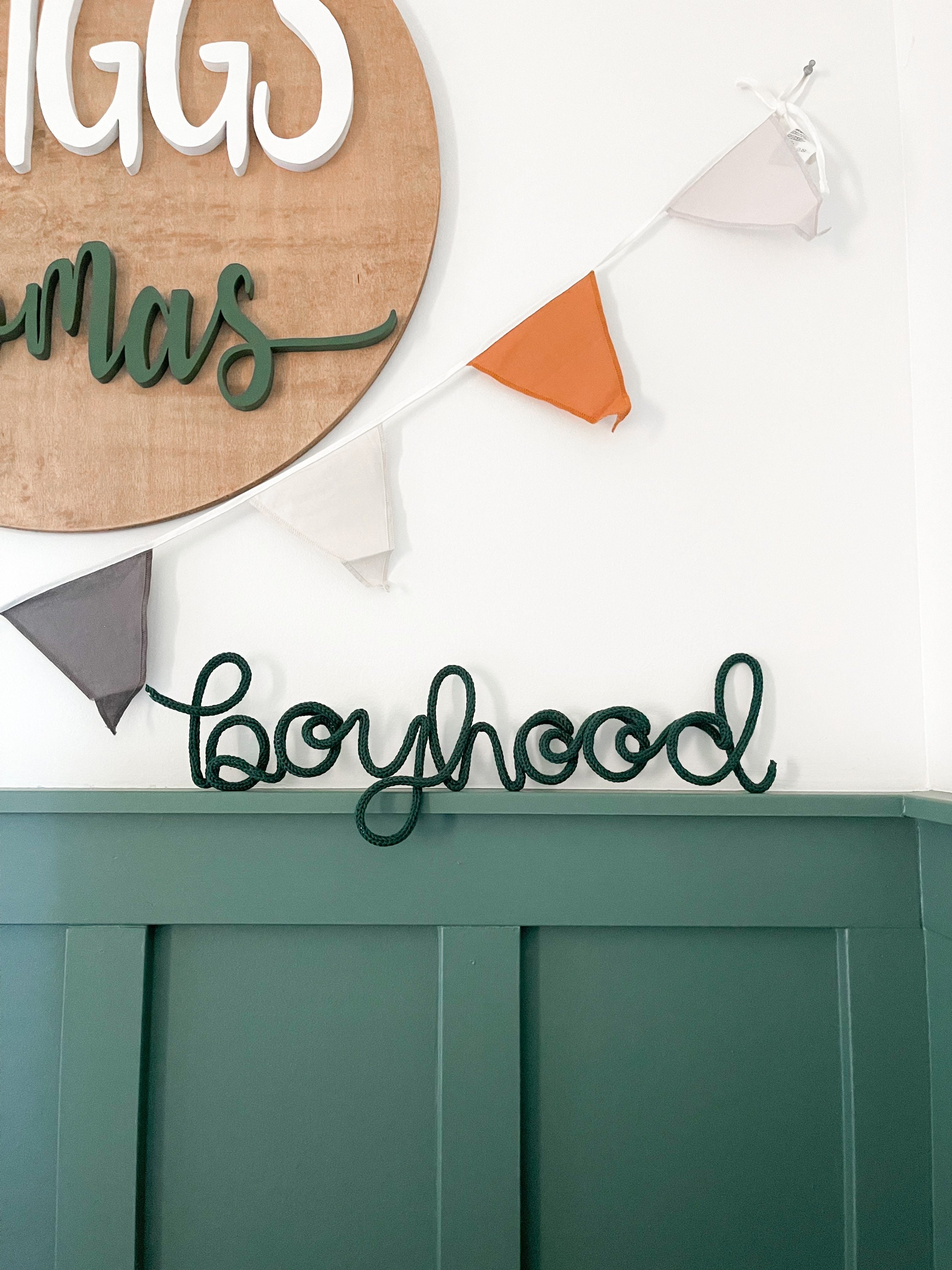 Boyhood Sign Modern Nursery Wall Hanging Baby Boy Nursery Etsy