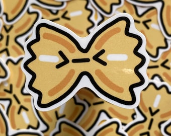 MÁS GRANDE pajarita pasta farfalle lindo brillante impermeable vinilo pegatina