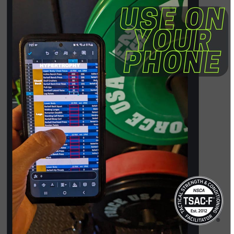 Workout Plan, Fitness Training Template, Customizable Plan, Muscle ...